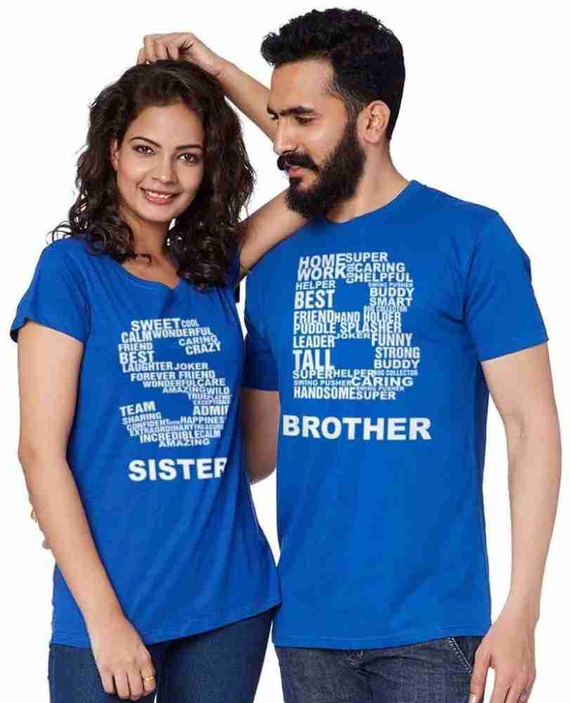 BonOrganik Printed Couple Round Neck Blue T Shirt Buy BonOrganik Printed Couple Round Neck Blue T Shirt Online at Best Prices in India Flipkart