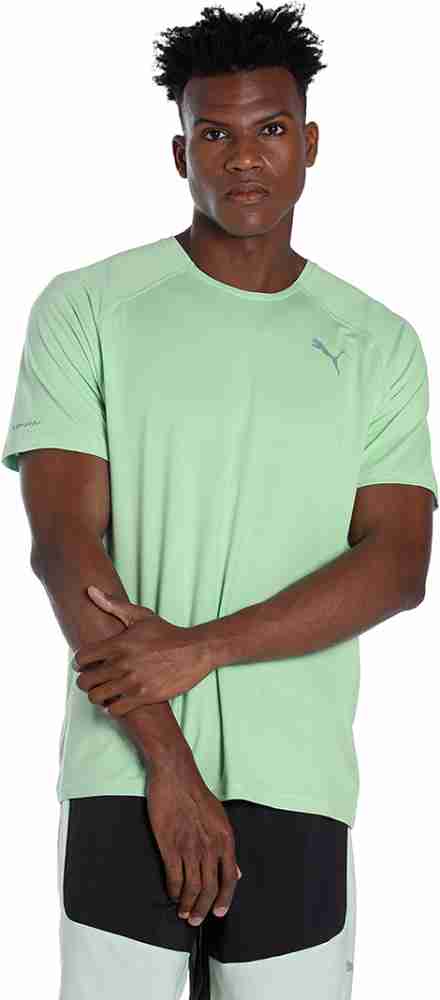 PUMA Solid Men High Neck Green T Shirt Buy PUMA Solid Men High