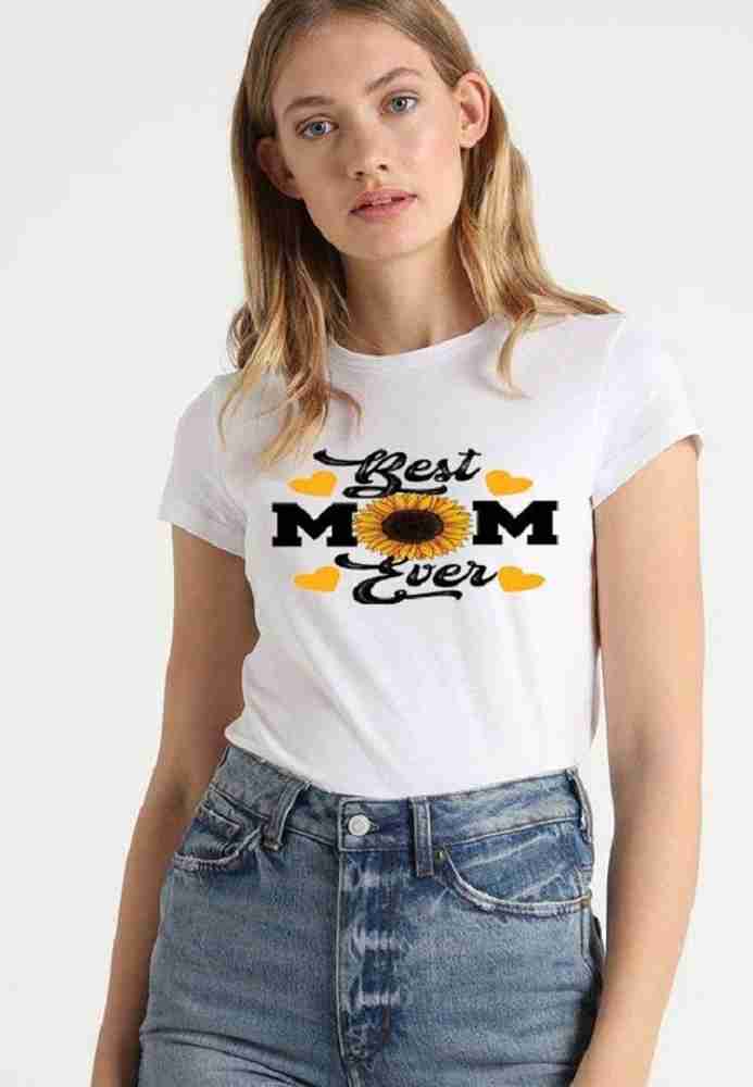 white printed t shirt women's