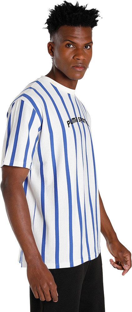 PUMA Striped Men High Neck White T Shirt Buy PUMA Striped Men