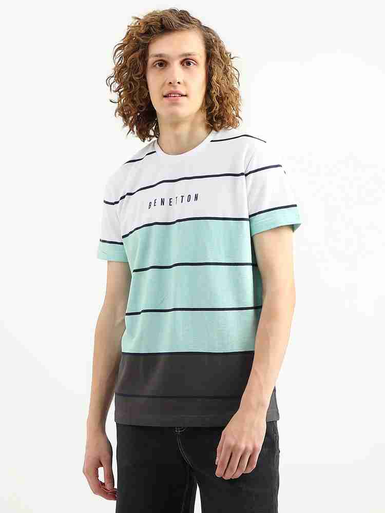 United Colors of Benetton Striped Men Round Neck Multicolor T Shirt Buy United Colors of Benetton Striped Men Round Neck Multicolor T Shirt Online at Best Prices in India Flipkart