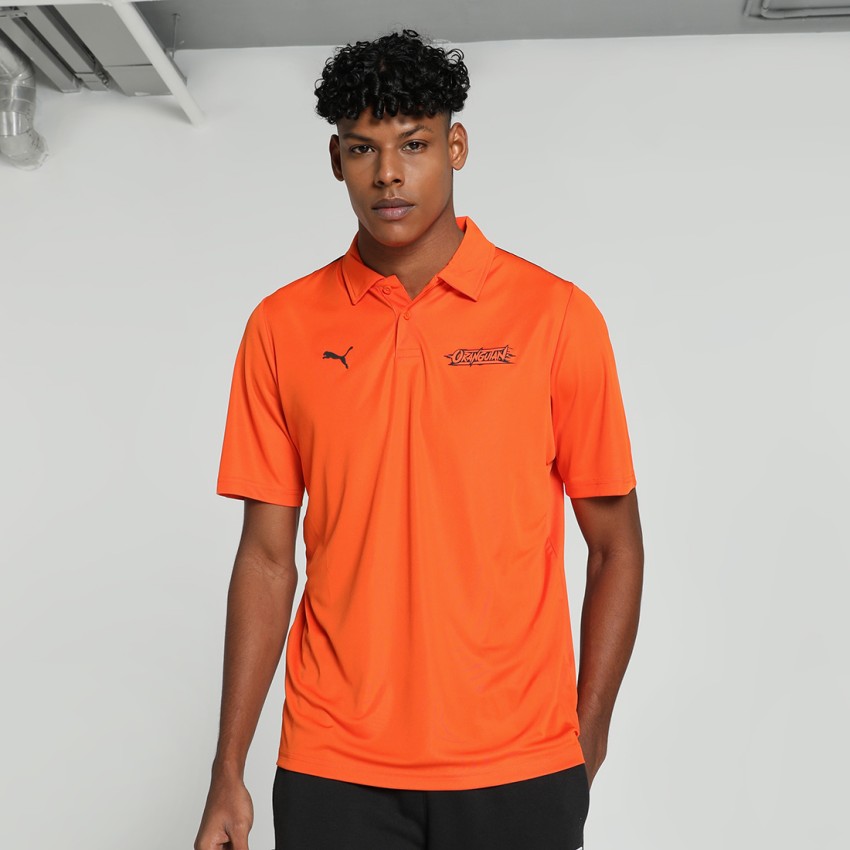 Puma orange polo on sale shirt