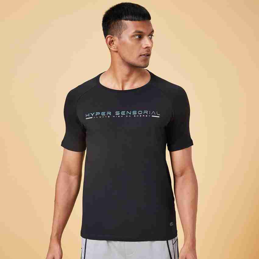 Ajile By Pantaloons Printed Men Round Neck Black T Shirt Buy