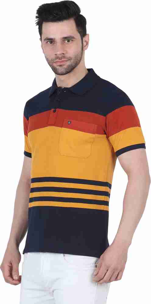 CP BRO Colorblock Men Polo Neck Multicolor T-Shirt - Price History