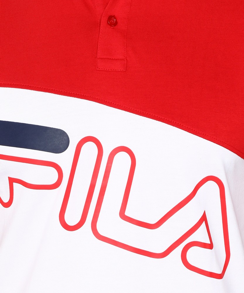 Fila red blue sale white