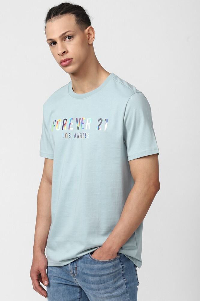 FOREVER 21 Typography Men Round Neck Blue T Shirt Buy FOREVER 21 Typography Men Round Neck Blue T Shirt Online at Best Prices in India Flipkart