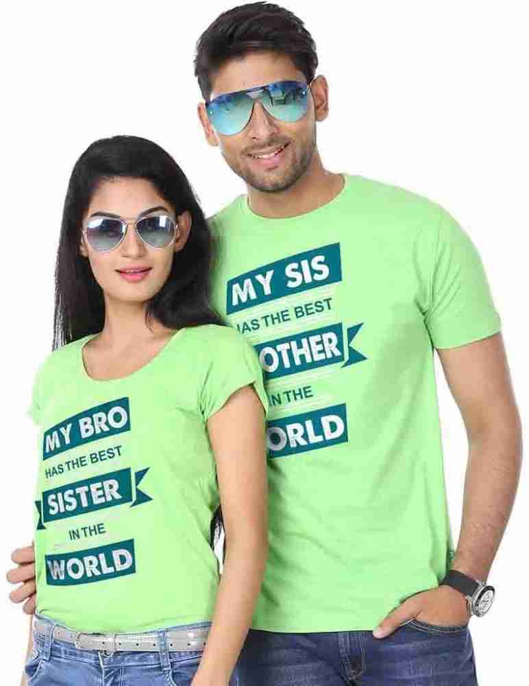BonOrganik Printed Couple Round Neck Green T Shirt Buy BonOrganik Printed Couple Round Neck Green T Shirt Online at Best Prices in India Flipkart