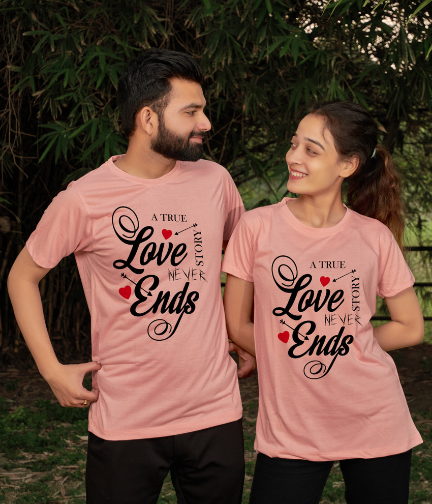 Tween Trends Printed Couple Round Neck Pink T Shirt Buy Tween Trends Printed Couple Round Neck Pink T Shirt Online at Best Prices in India Flipkart