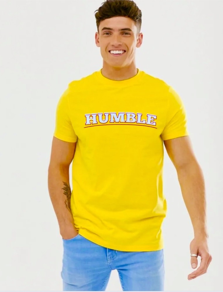 1.Buy Men's Yellow T-shirt Online | Pleasing Yellow Cotton Tshirt