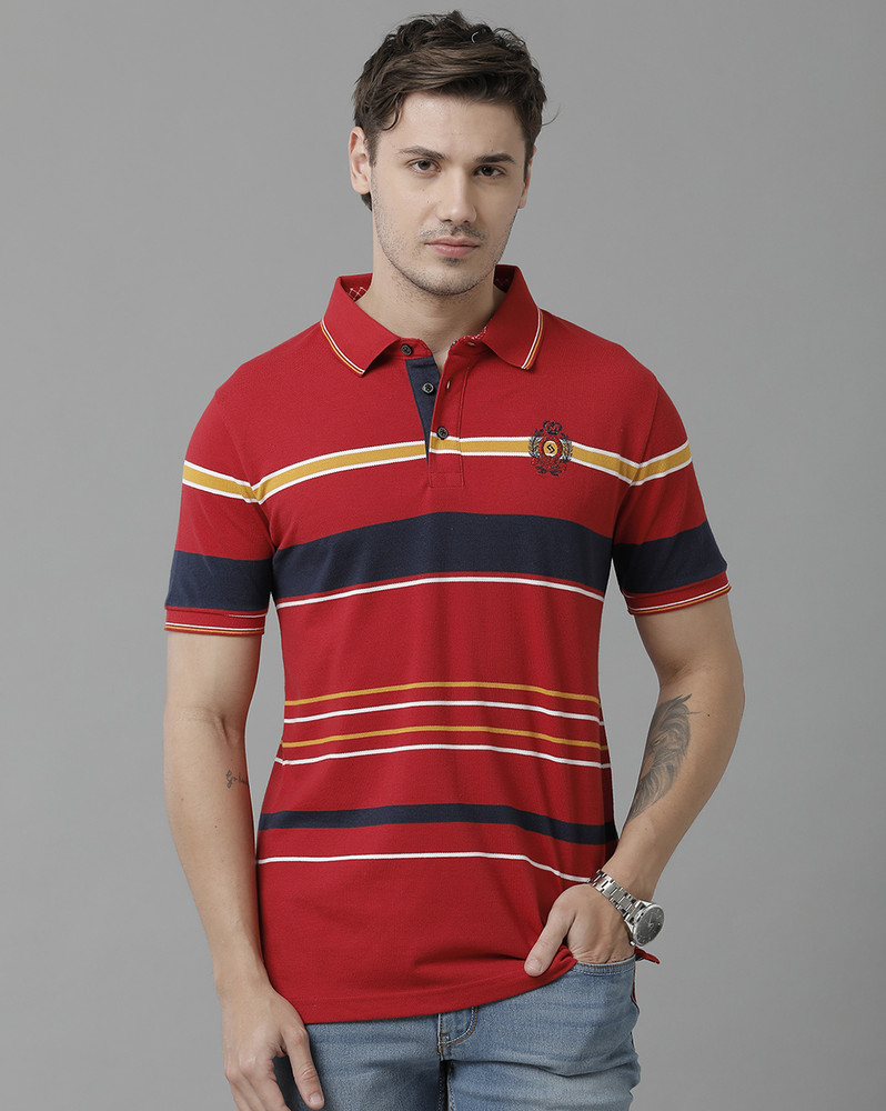 Classic Polo Striped Men Polo Neck Multicolor T Shirt Buy