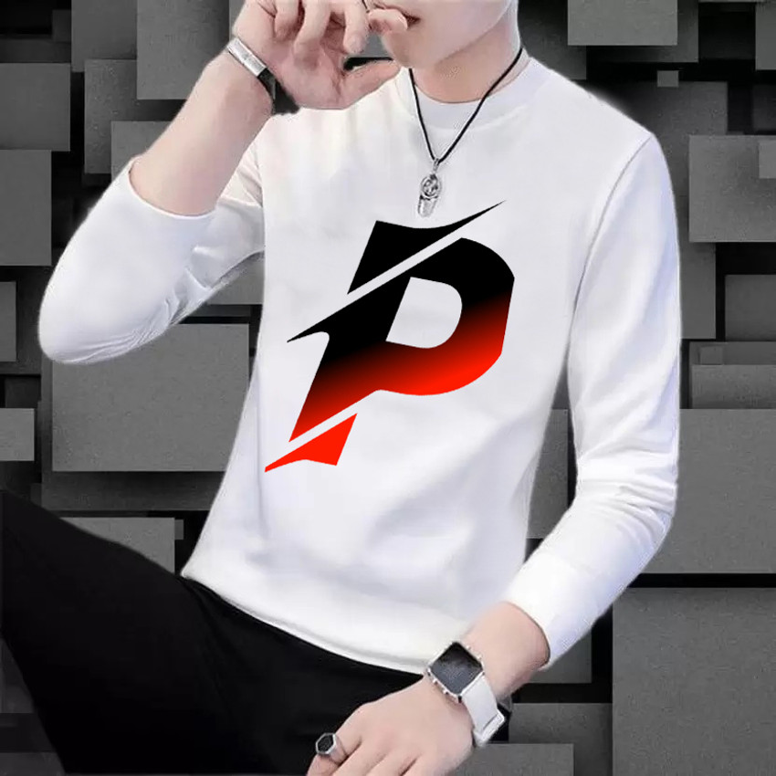white t shirt for men full hand