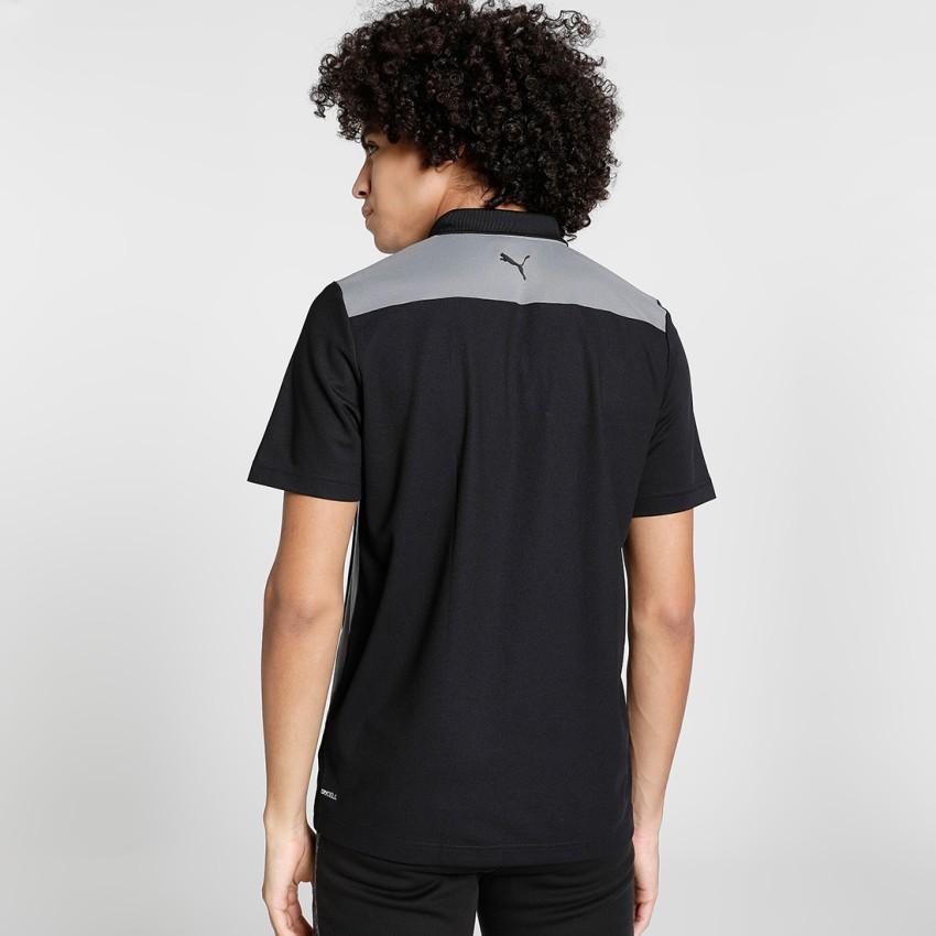 PUMA Colorblock Men Polo Neck Black T Shirt Buy PUMA Colorblock