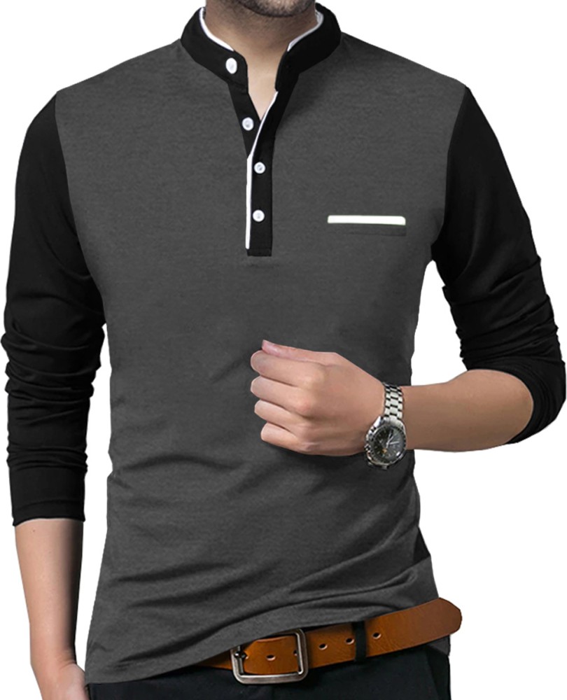 Men Stand Collar Tshirts - Buy Men Stand Collar Tshirts online in India