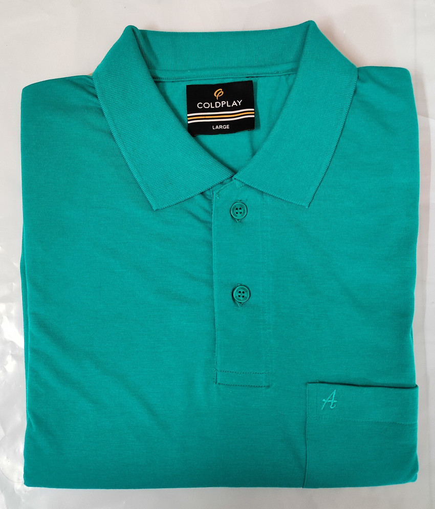 Coldplay Solid Men Polo Neck Green T Shirt Buy Coldplay Solid Men Polo Neck Green T Shirt Online at Best Prices in India Flipkart