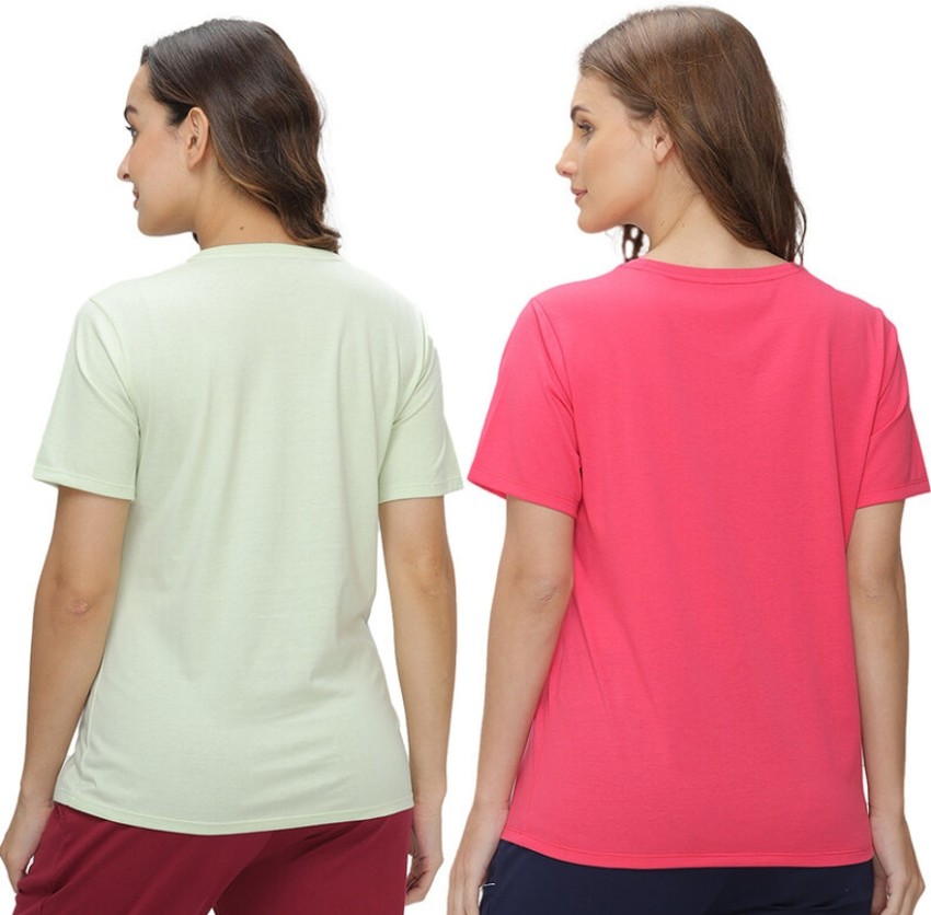 Groversons Paris Beauty Printed Women Crew Neck Multicolor T-Shirt