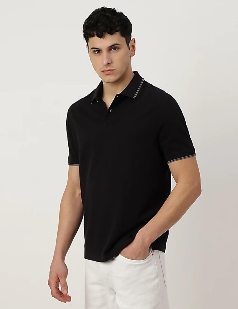 MARKS SPENCER Solid Men Polo Neck Black T Shirt Buy MARKS SPENCER Solid Men Polo Neck Black T Shirt Online at Best Prices in India Flipkart