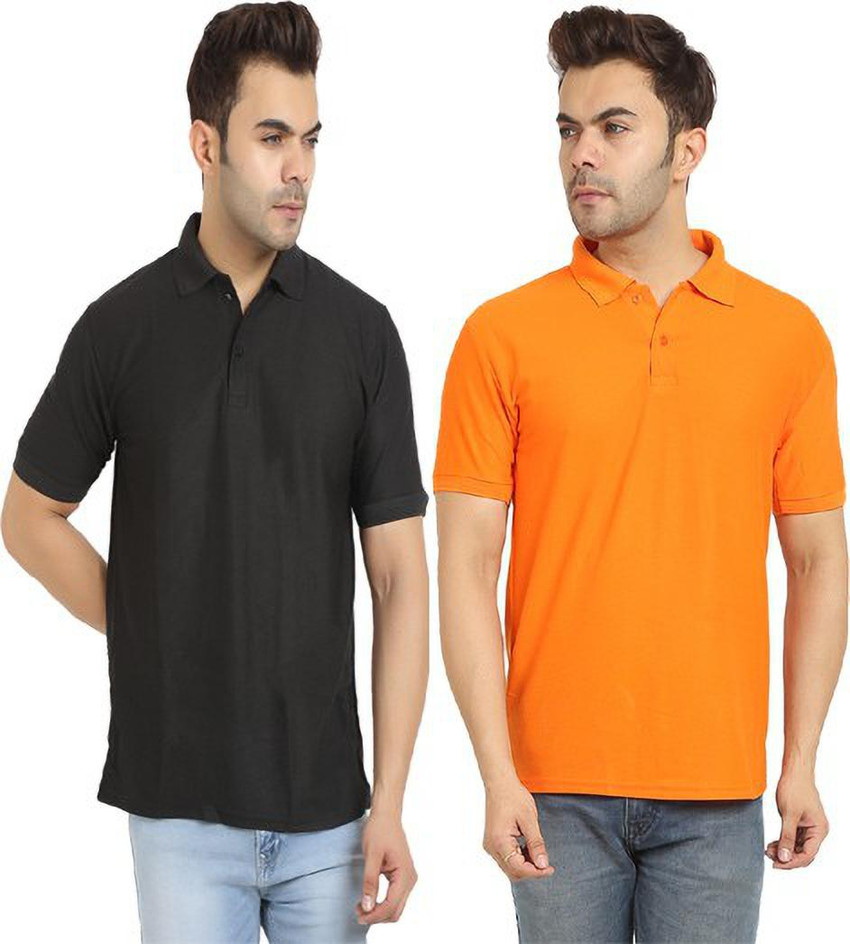 Orange t hotsell shirt flipkart