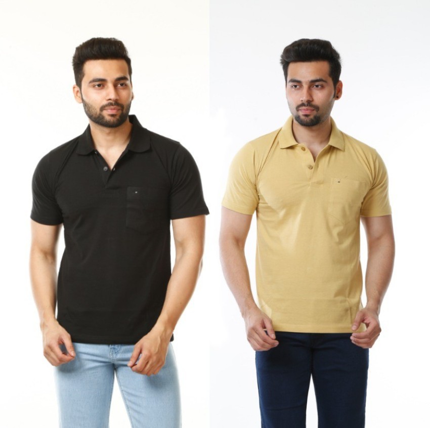 Moudlin Solid Men Polo Neck Black Yellow T Shirt Buy Moudlin Solid Men Polo Neck Black Yellow T Shirt Online at Best Prices in India Flipkart