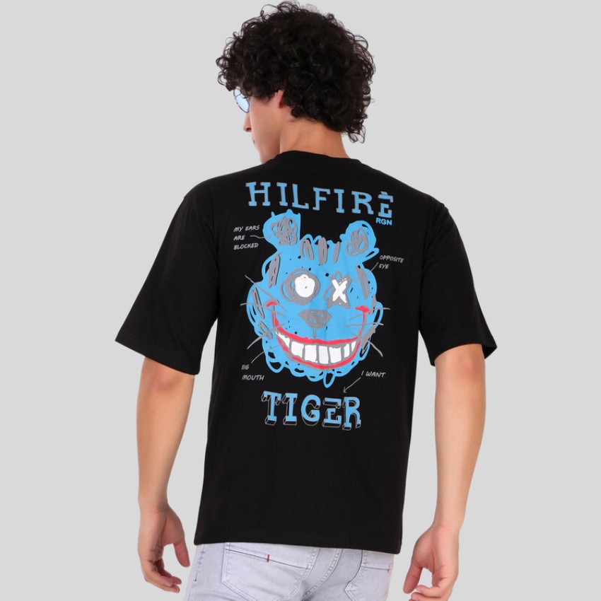 Fire Tiger Black T-Shirt - XL