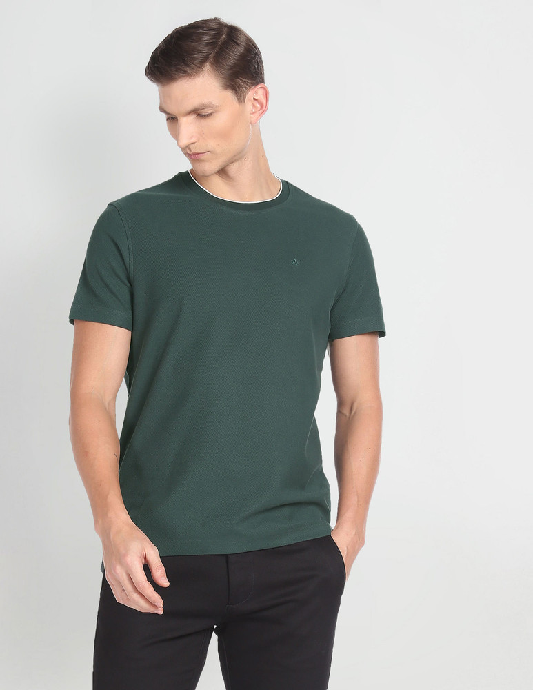 ARROW Solid Men Round Neck Green T Shirt Buy ARROW Solid Men Round Neck Green T Shirt Online at Best Prices in India Flipkart