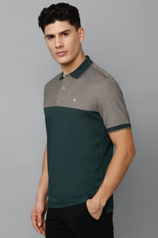 Louis Philippe Maroon Cotton Regular Fit Polo T-Shirt