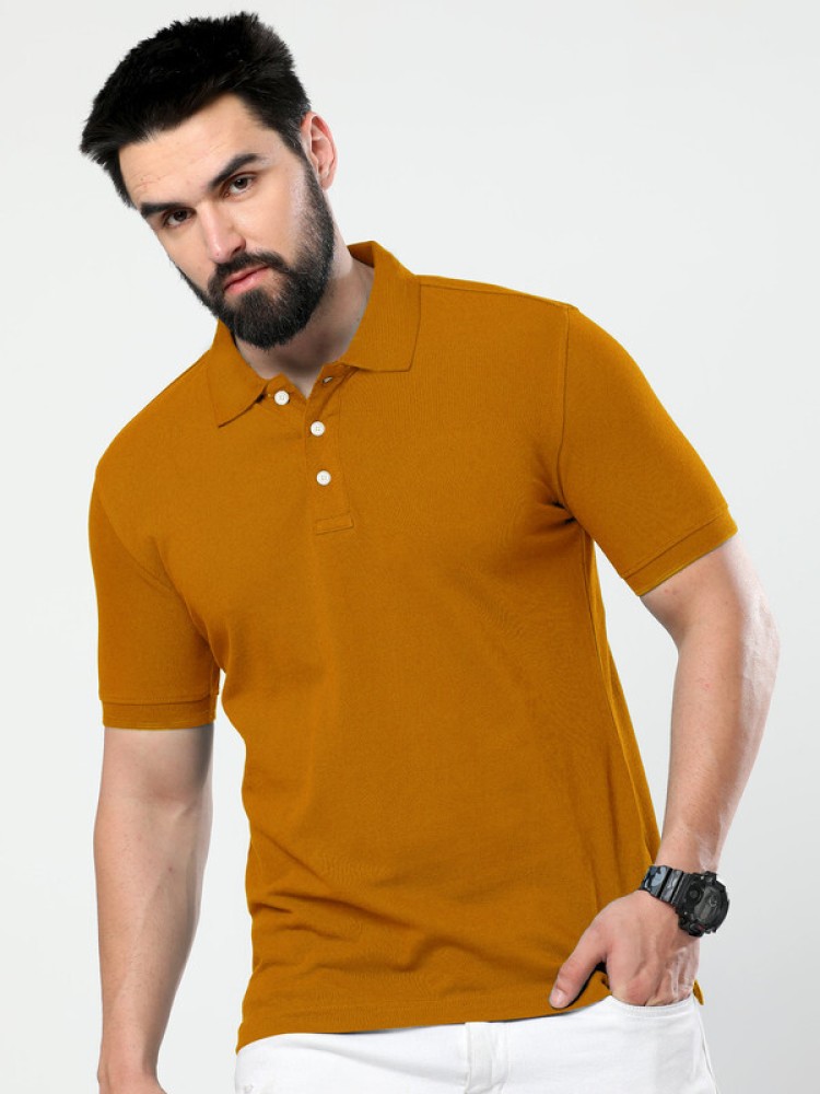 Yellow Trending Printed Cotton T Shirt For Men by LAZYCHUNKS