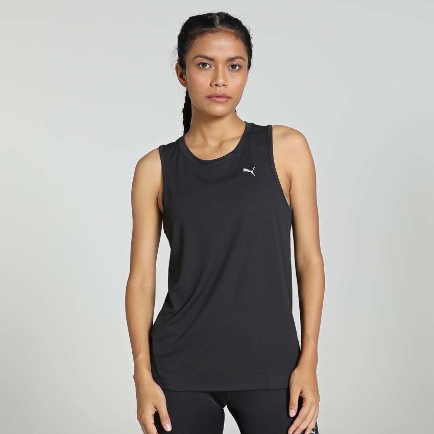 PUMA Solid Women Crew Neck Black T-Shirt - Buy PUMA Solid Women