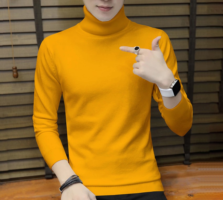 Yellow high hot sale neck top