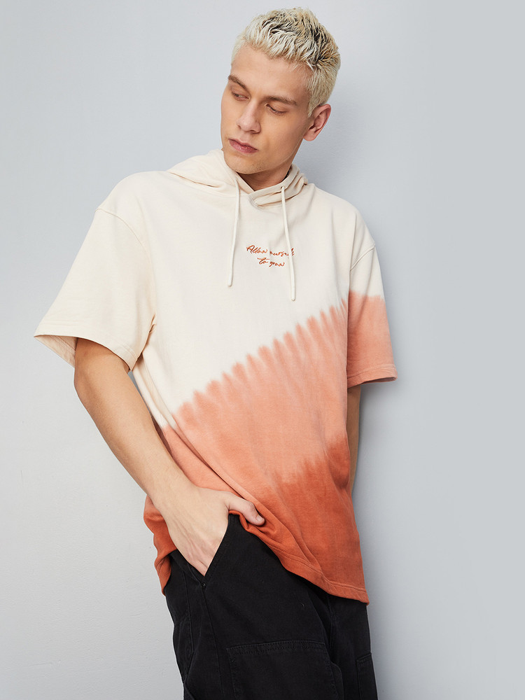 MAX Tie u0026 Dye Men Hooded Neck Orange T-Shirt - Buy MAX Tie u0026 Dye Men Hooded  Neck Orange T-Shirt Online at Best Prices in India | Flipkart.com