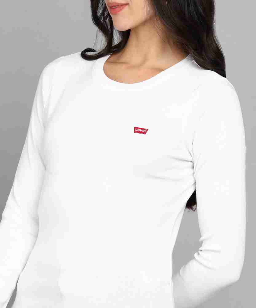 LEVI S Solid Women Round Neck White T Shirt Buy LEVI S Solid Women Round Neck White T Shirt Online at Best Prices in India Flipkart