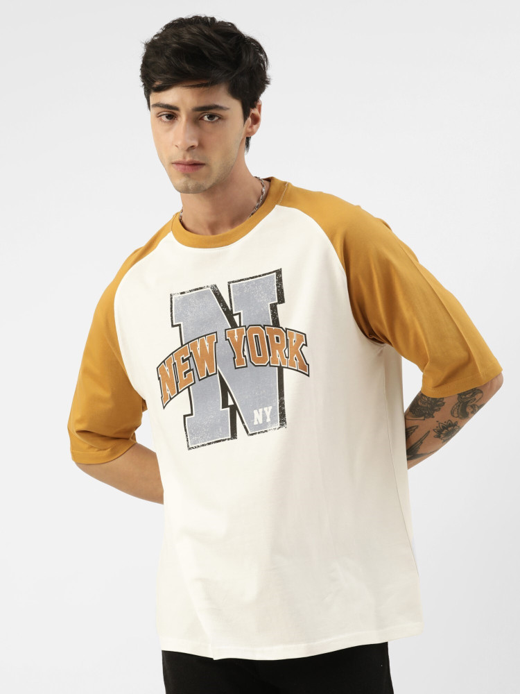 maniac white round t shirt
