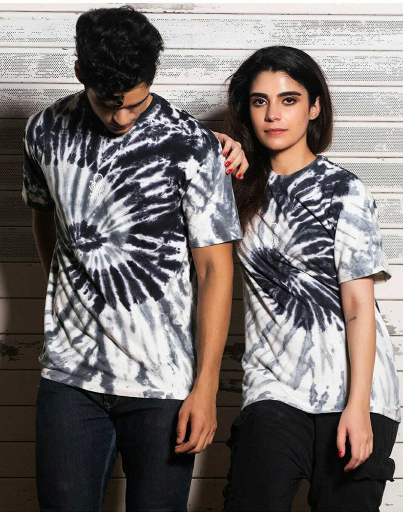 ALISHA FASHION Tie Dye Couple Round Neck Black White T Shirt Buy ALISHA FASHION Tie Dye Couple Round Neck Black White T Shirt Online at Best Prices in India Flipkart