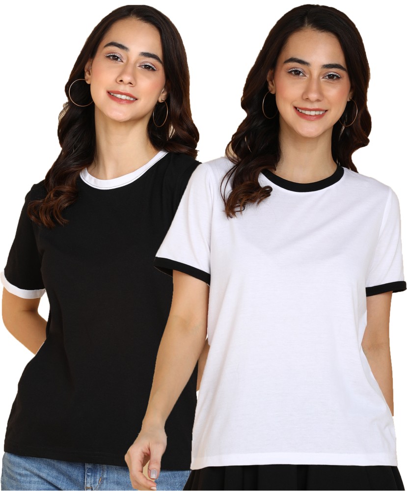 Adyavastram Solid Women Round Neck Black T Shirt Buy Adyavastram Solid Women Round Neck Black T Shirt Online at Best Prices in India Flipkart