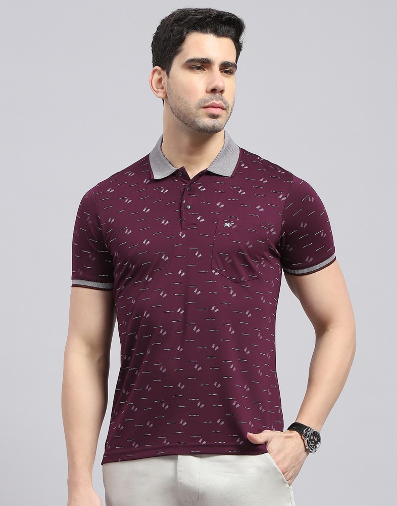 MONTE CARLO Printed Men Polo Neck Maroon T Shirt Buy MONTE CARLO Printed Men Polo Neck Maroon T Shirt Online at Best Prices in India Flipkart