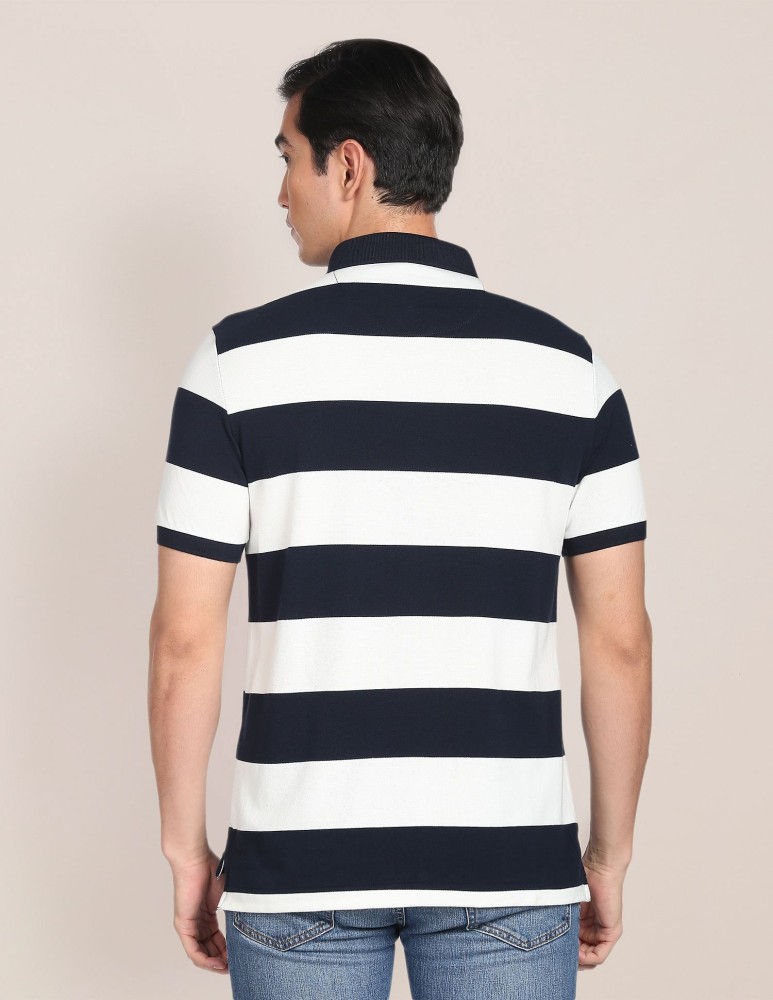 Black and white 2024 striped polo neck