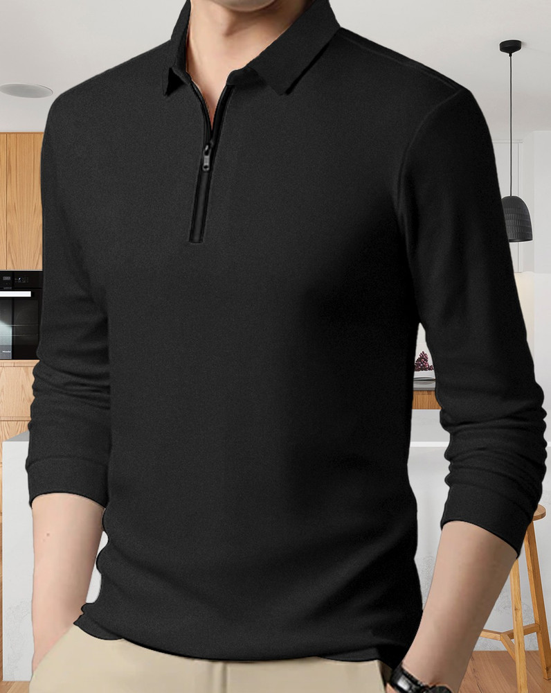 EyeBogler Solid Men Polo Neck Black T Shirt Buy EyeBogler Solid Men Polo Neck Black T Shirt Online at Best Prices in India Flipkart