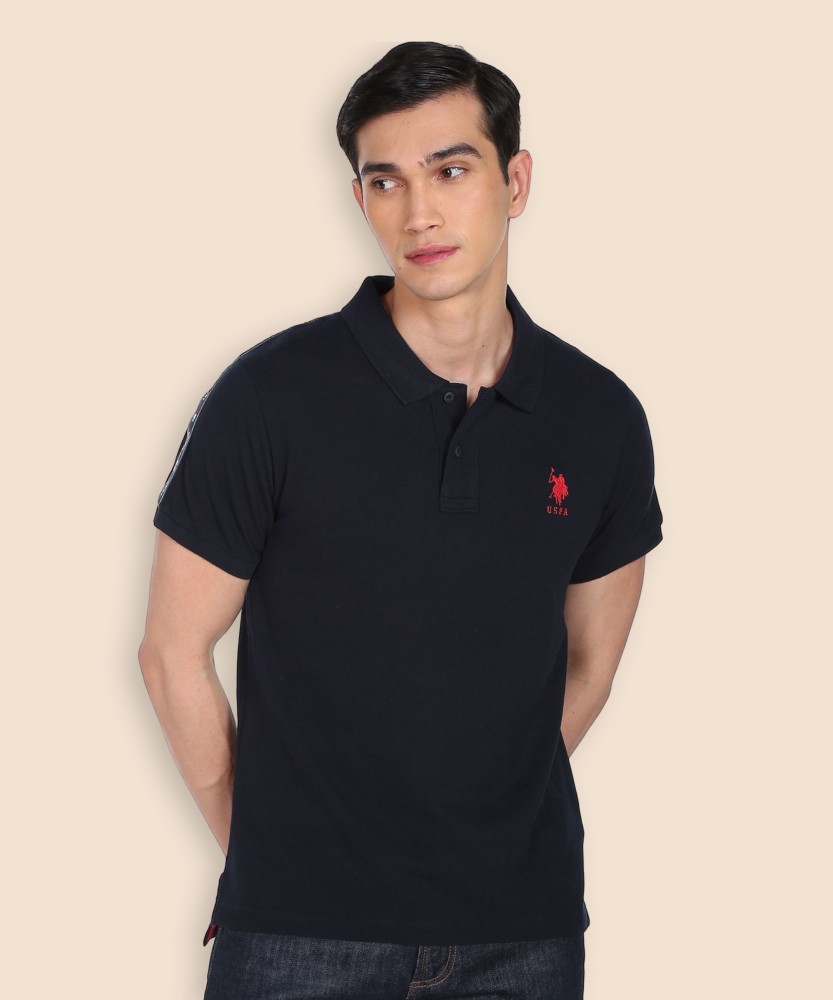 U.S. POLO ASSN. Solid Men Polo Neck Black T Shirt Buy U.S. POLO ASSN. Solid Men Polo Neck Black T Shirt Online at Best Prices in India Flipkart