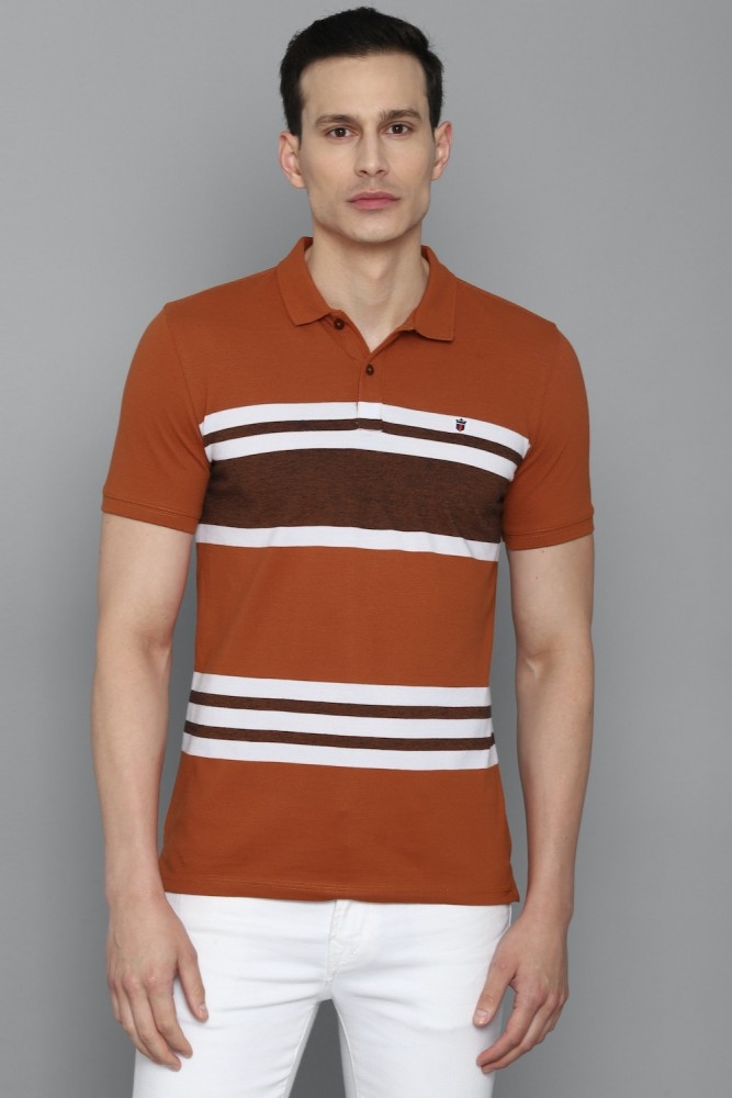 41% OFF on Louis Philippe Sport Men Brown Pure Cotton Polo Collar
