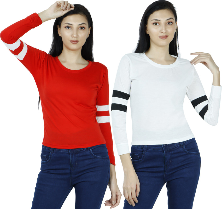 white full sleeve t shirt flipkart