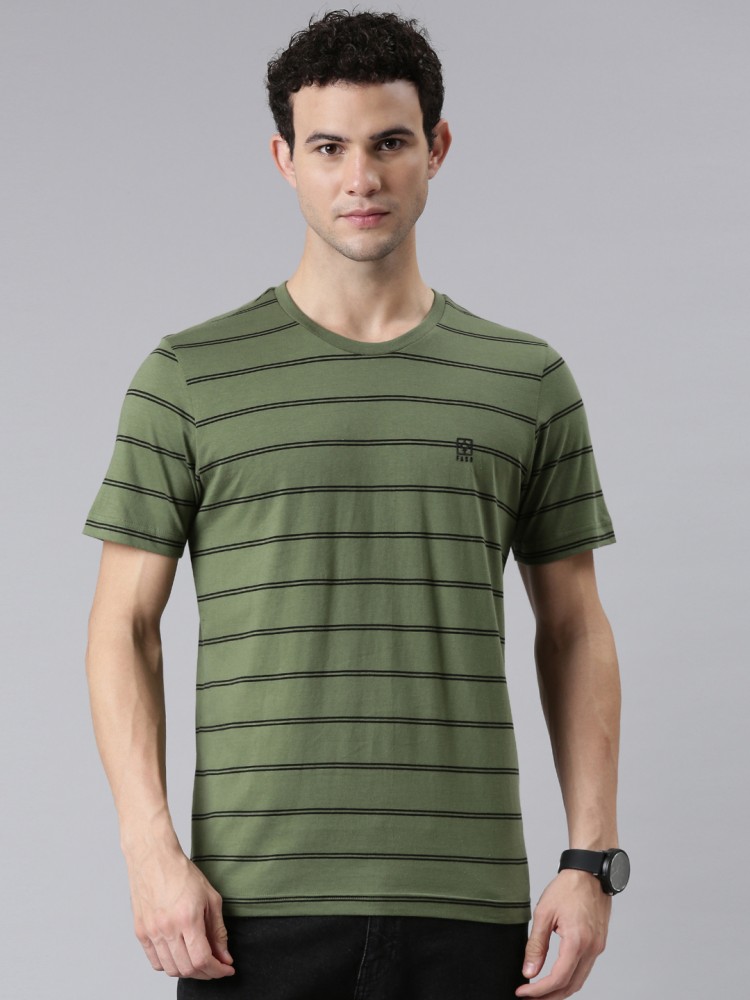 Super Combed Cotton Rich Striped Round Neck T-Shirt–FA4020-SQ