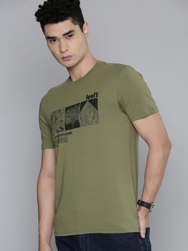 levi's olive green t shirt