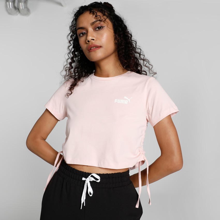 PUMA Solid Women Round Neck Pink T-Shirt - Buy PUMA Solid Women Round Neck  Pink T-Shirt Online at Best Prices in India