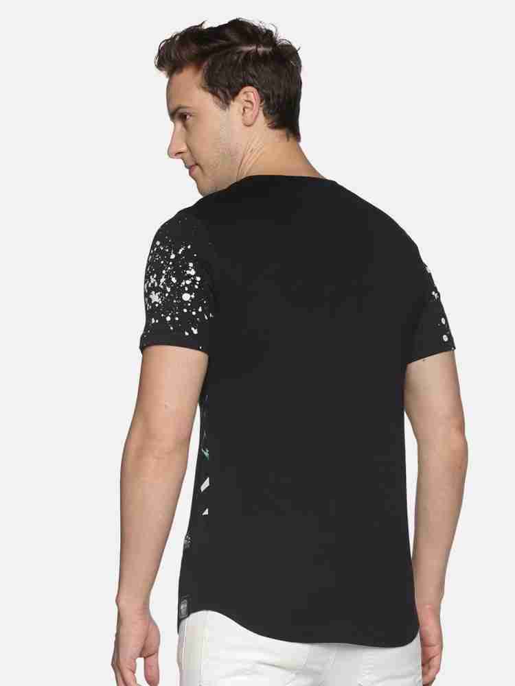 KULTPRIT Printed Men Square Neck Black T-Shirt - Buy KULTPRIT