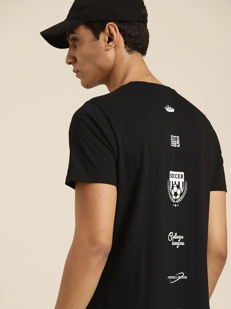 Moda Rapido Printed Men Round Neck Black T Shirt Buy Moda Rapido