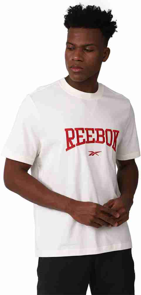 REEBOK Printed Men Round Neck White T Shirt Buy REEBOK Printed