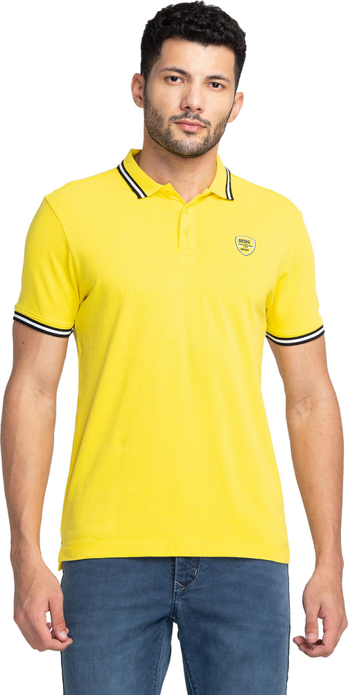 BEING HUMAN Solid Men Polo Neck Yellow T Shirt Buy BEING HUMAN Solid Men Polo Neck Yellow T Shirt Online at Best Prices in India Flipkart