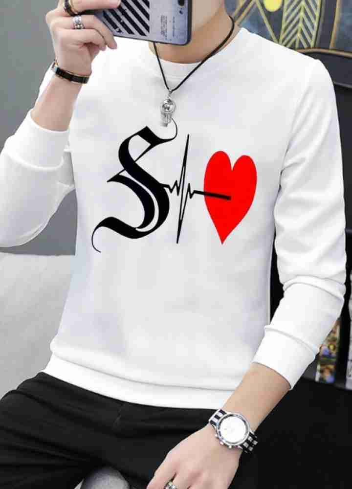 jsaierl Long Sleeve Shirts for Men 3D Rose Graphic Top Casual Crew