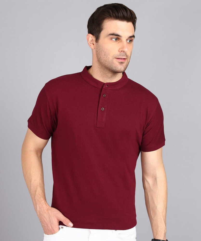 3BROS Solid Men Mandarin Collar Red T Shirt Buy 3BROS Solid Men Mandarin Collar Red T Shirt Online at Best Prices in India Flipkart