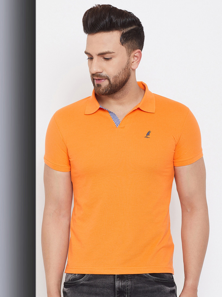 Orange color t on sale shirt