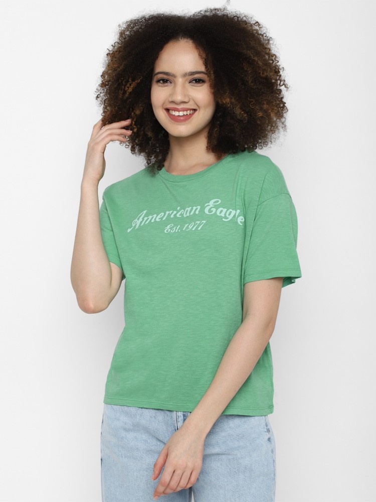 American Eagle Outfitters Printed Women Round Neck Green T Shirt Buy American Eagle Outfitters Printed Women Round Neck Green T Shirt Online at Best Prices in India Flipkart